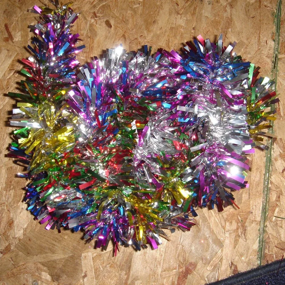 multi colored strand garland